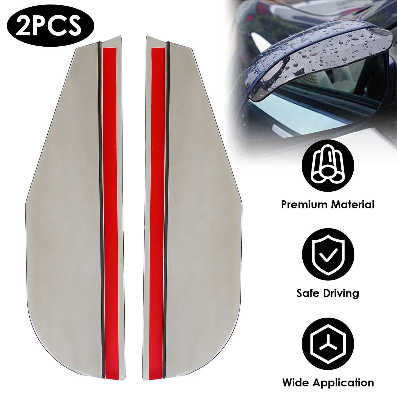 2-Piece: Car Side Mirror Rain Guard DailySale