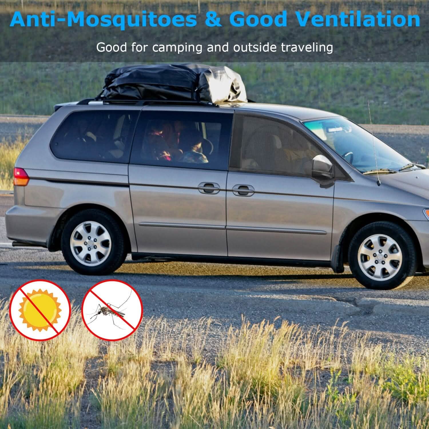 2-Piece: Car Side Window Screen Mesh Cover DailySale