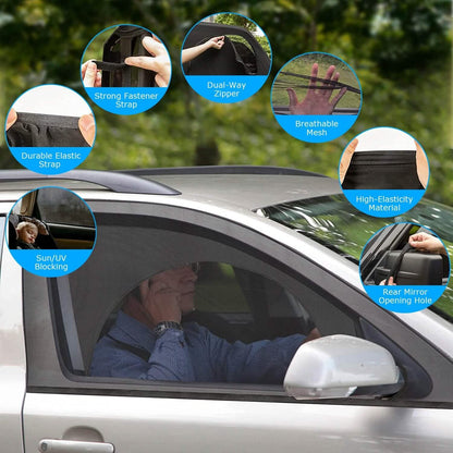 2-Piece: Car Side Window Screen Mesh Cover DailySale