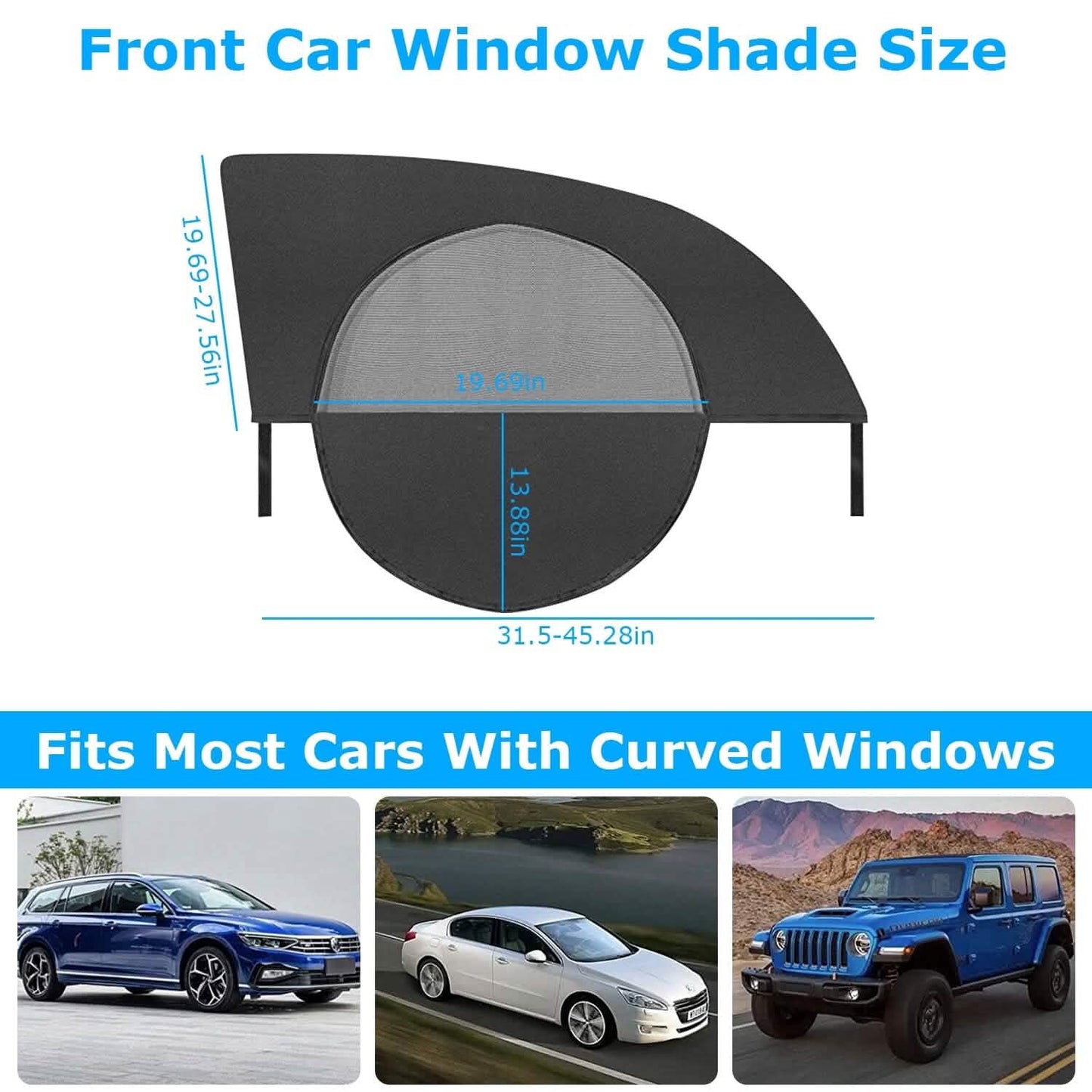 2-Piece: Car Side Window Screen Mesh Cover DailySale