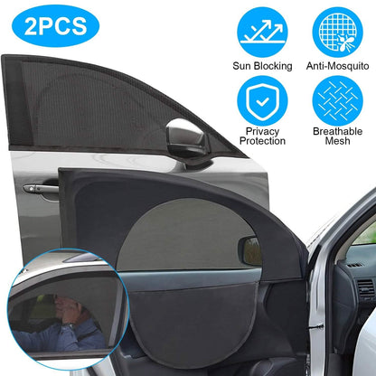 2-Piece: Car Side Window Screen Mesh Cover DailySale