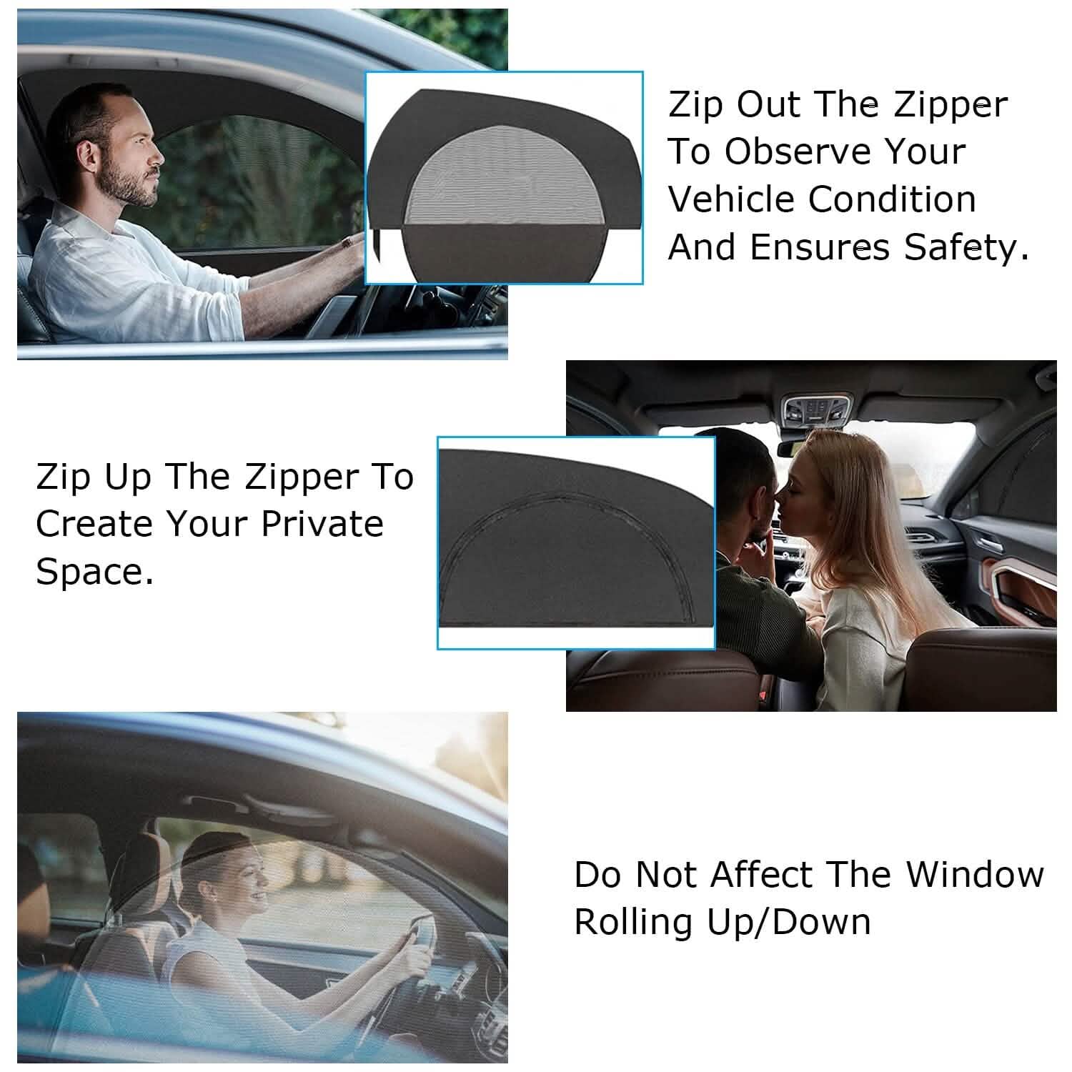 2-Piece: Car Side Window Screen Mesh Cover DailySale