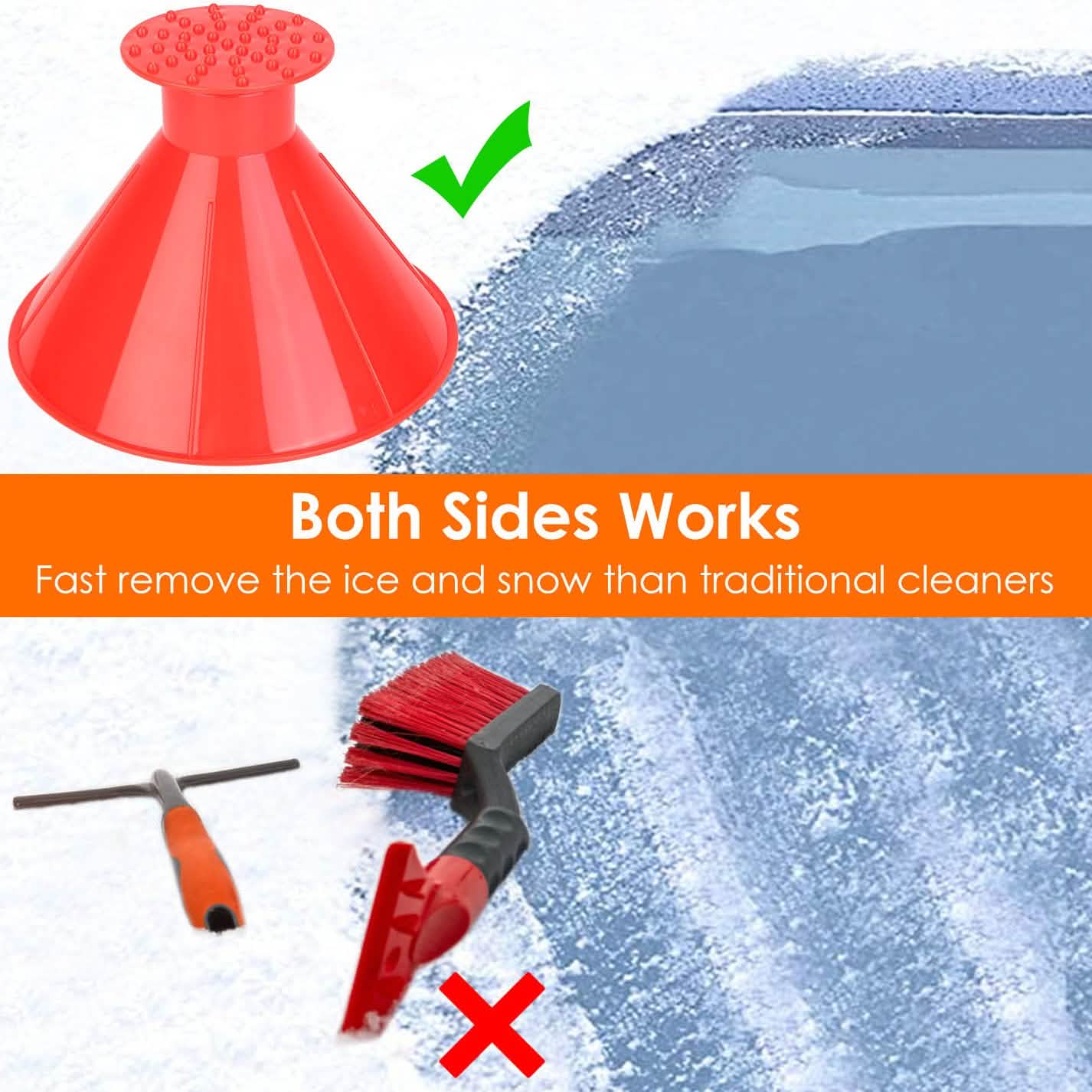 2-Piece: Car Windshield Ice Snow Scrapers DailySale