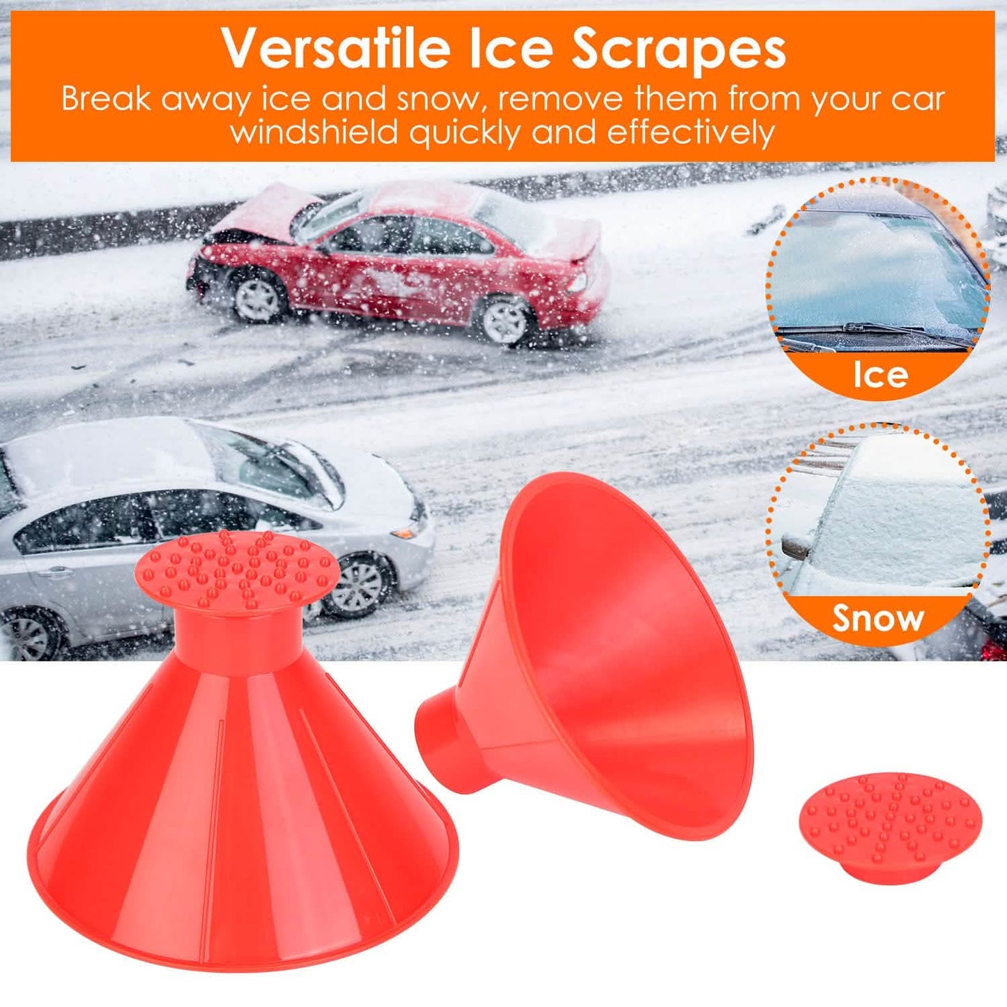 2-Piece: Car Windshield Ice Snow Scrapers DailySale