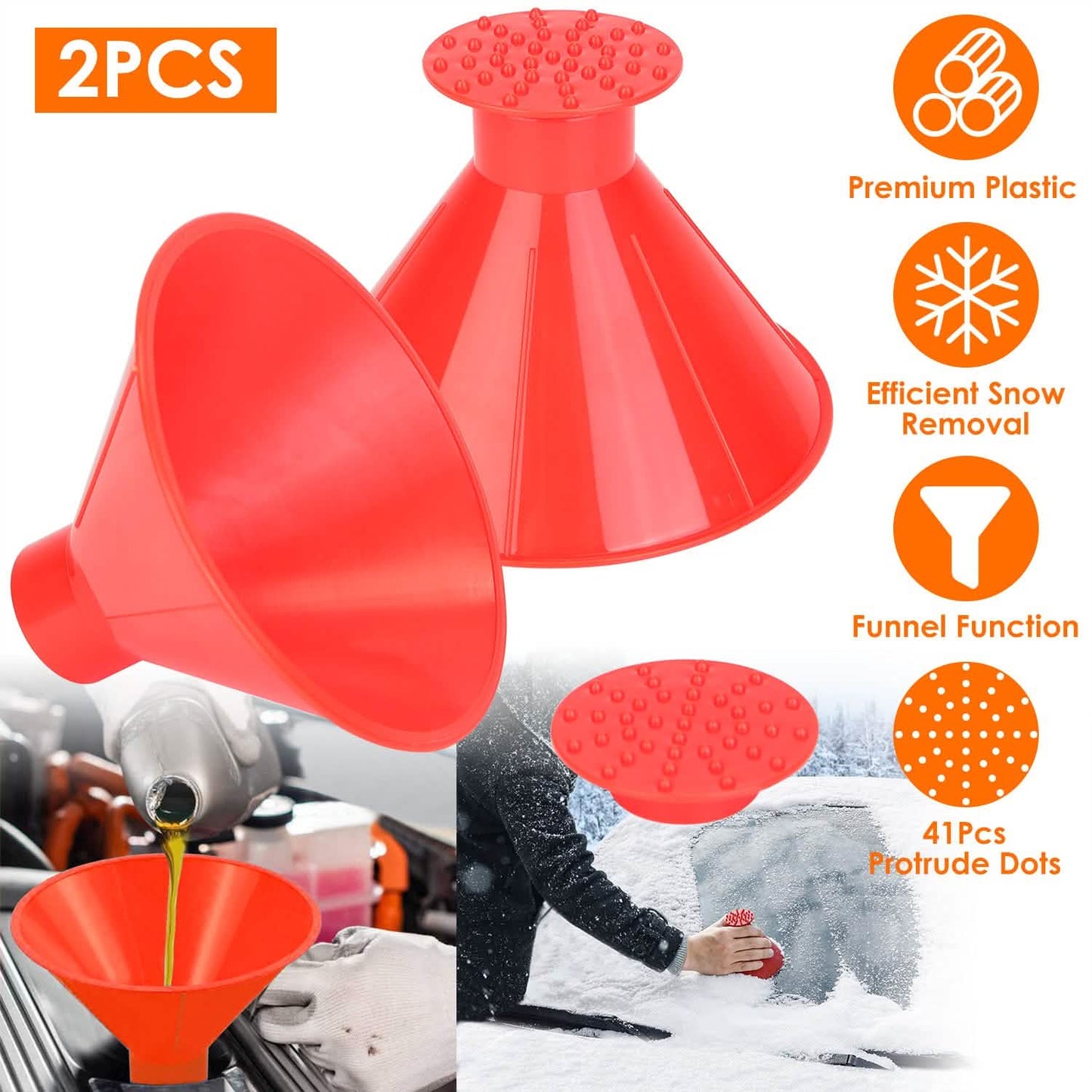 2-Piece: Car Windshield Ice Snow Scrapers DailySale