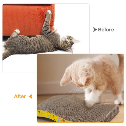2-Piece: Cardboard S-shaped Curve Cat Scratching Pad DailySale