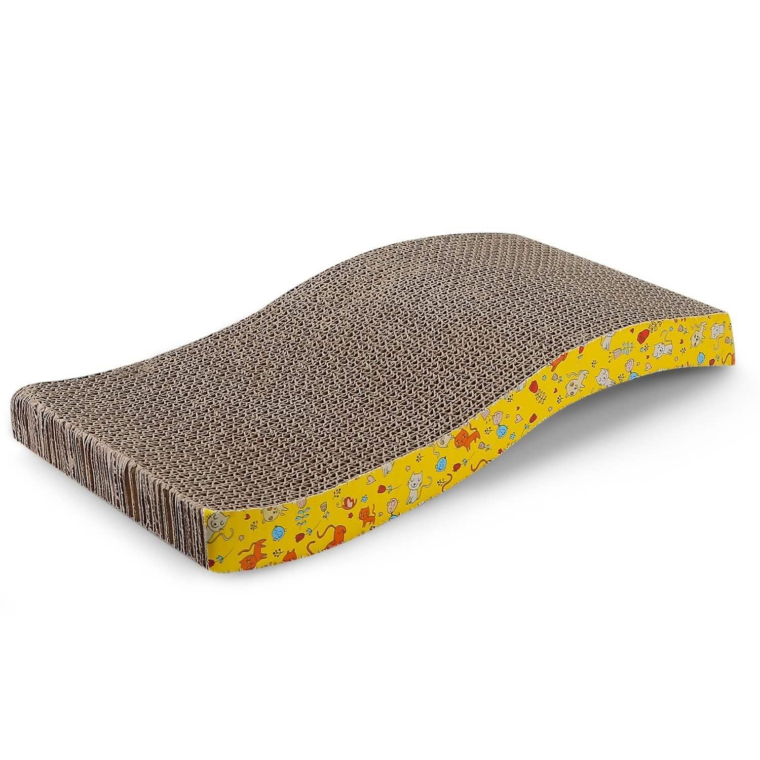 2-Piece: Cardboard S-shaped Curve Cat Scratching Pad DailySale