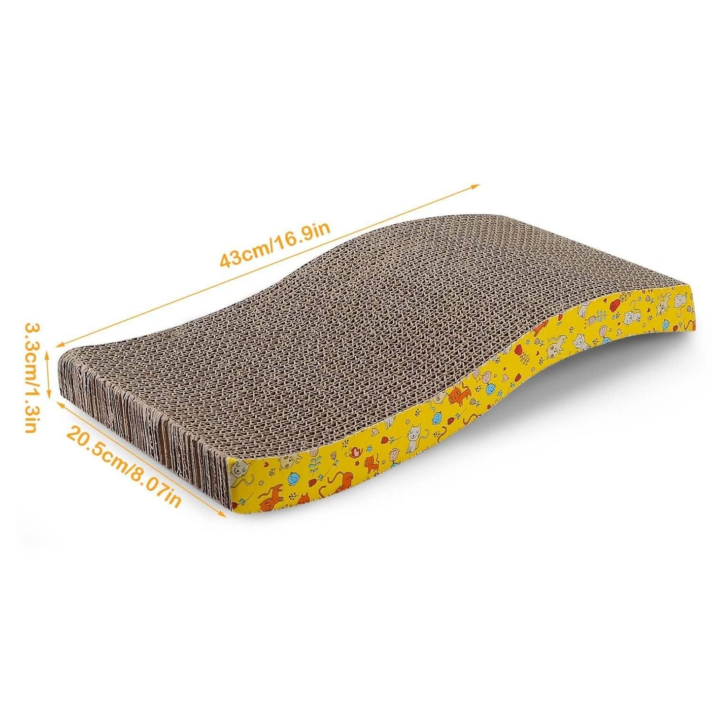 2-Piece: Cardboard S-shaped Curve Cat Scratching Pad DailySale