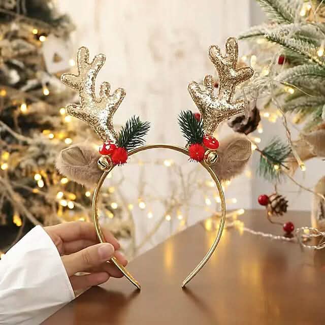 2-Piece: Christmas Deer Horn Bell Head Buckle DailySale