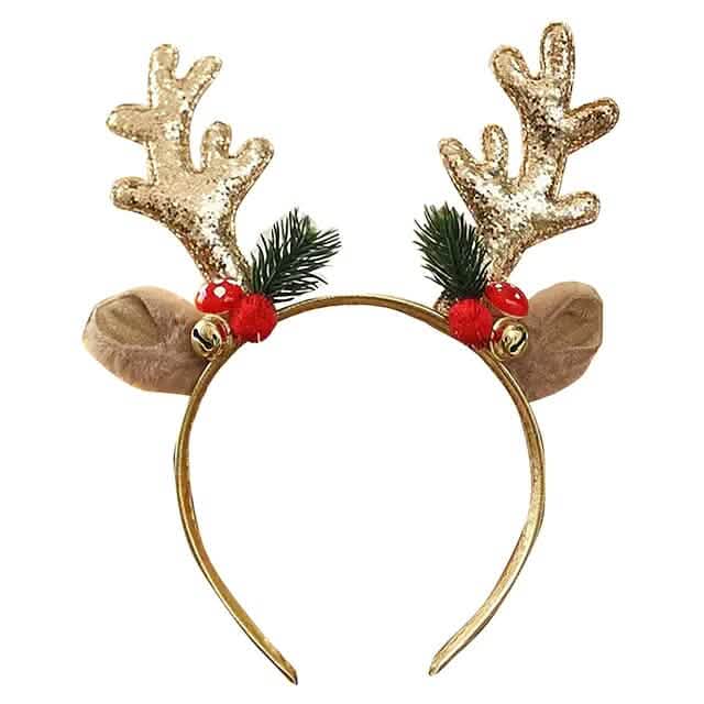 2-Piece: Christmas Deer Horn Bell Head Buckle DailySale