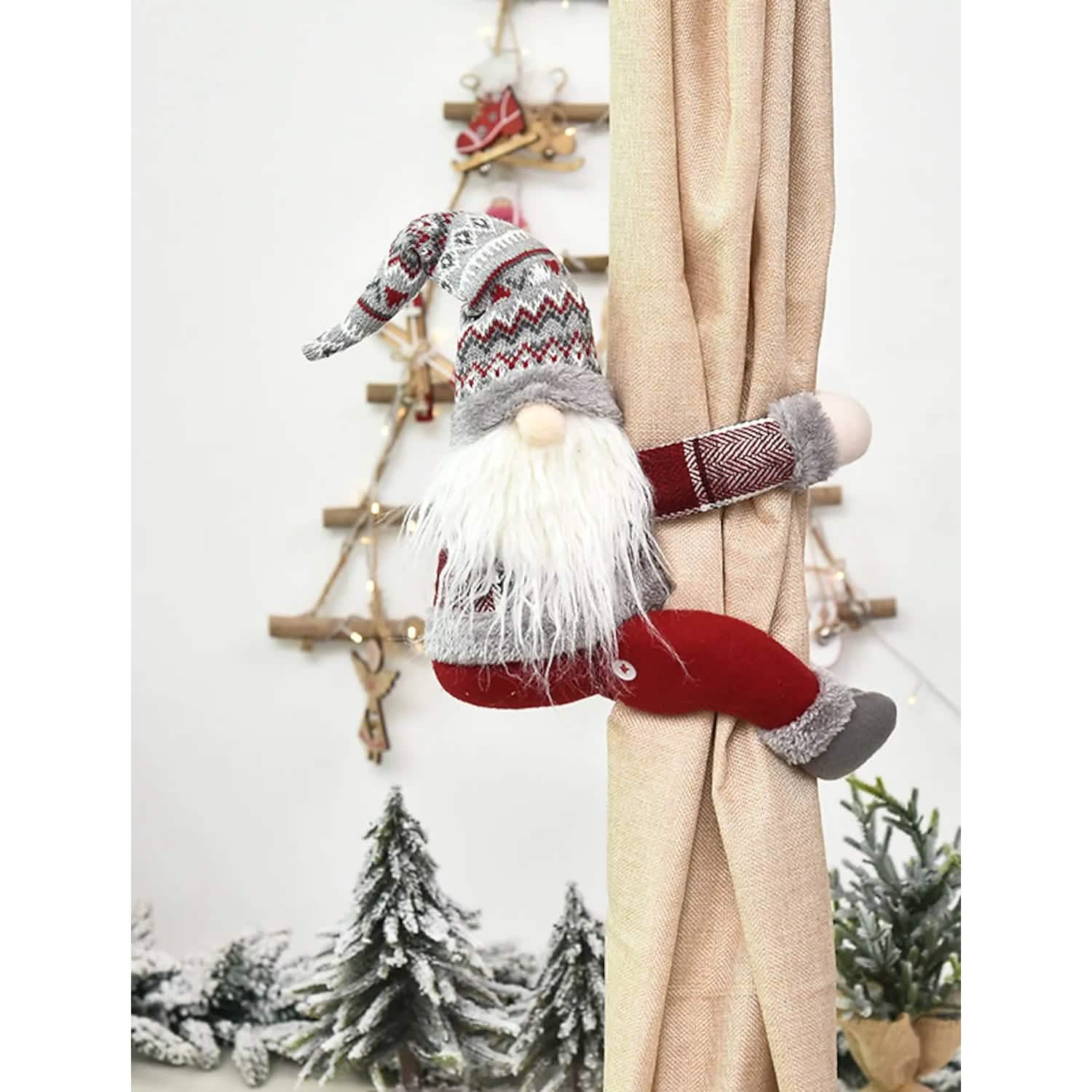 2-Piece: Christmas Gift Curtain Buckle DailySale