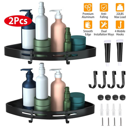 2-Piece: Corner Shower Caddy Shelf DailySale