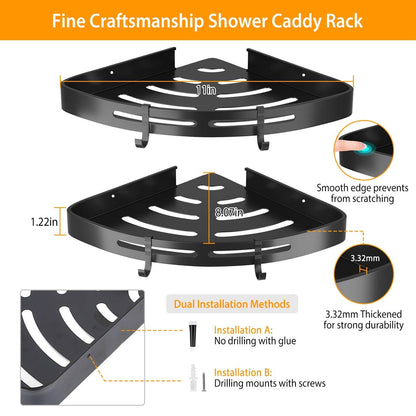 2-Piece: Corner Shower Caddy Shelf DailySale