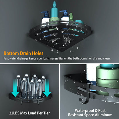2-Piece: Corner Shower Caddy Shelf DailySale