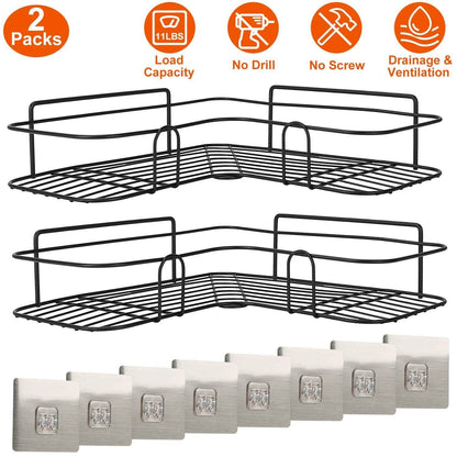 2-Piece: Corner Shower Caddy Shelves DailySale
