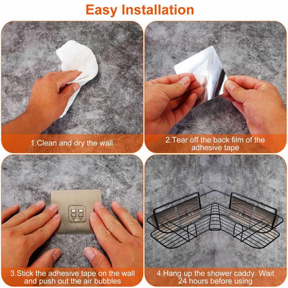 2-Piece: Corner Shower Caddy Shelves DailySale