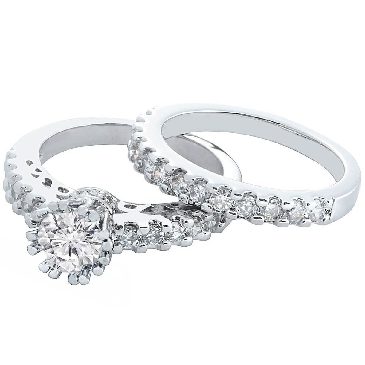 2-Piece: Crown Prong Ring Set DailySale