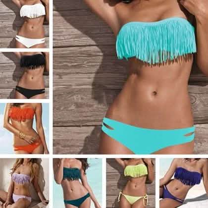 2-Piece: Fashion Fringe Bikini Swimwear DailySale