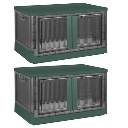 2-Piece: Foldable Stackable Storage Bins with Lid DailySale