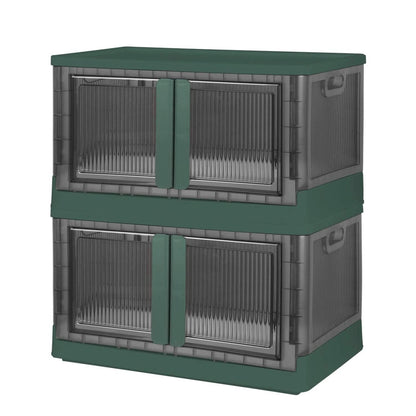 2-Piece: Foldable Stackable Storage Bins with Lid DailySale