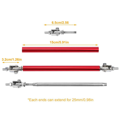 2-Piece: Front Bumper Lip Splitter Rod DailySale