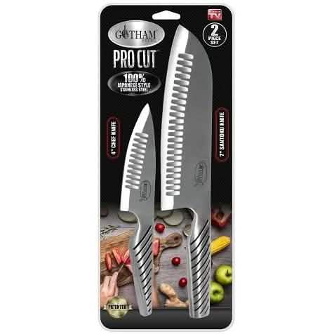 2-Piece: Gotham Steel Pro Cut – The Japanese Style Stainless Steel Super Sharp Knife Set DailySale