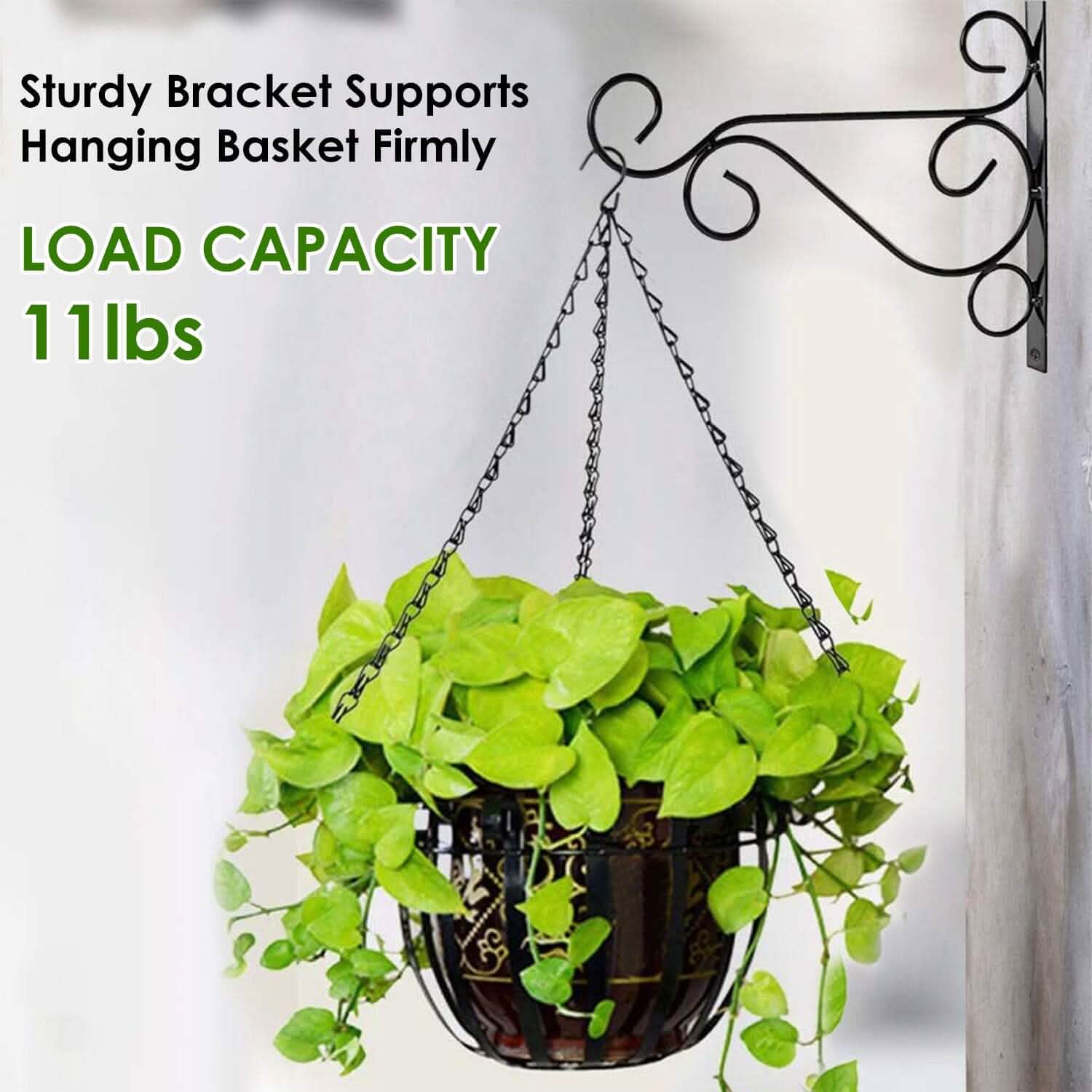 2-Piece: Iron Plant Hanging Bracket Plant Hanger Wall Hooks DailySale
