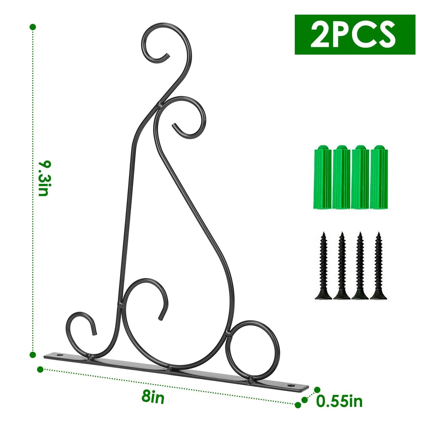 2-Piece: Iron Plant Hanging Bracket Plant Hanger Wall Hooks DailySale