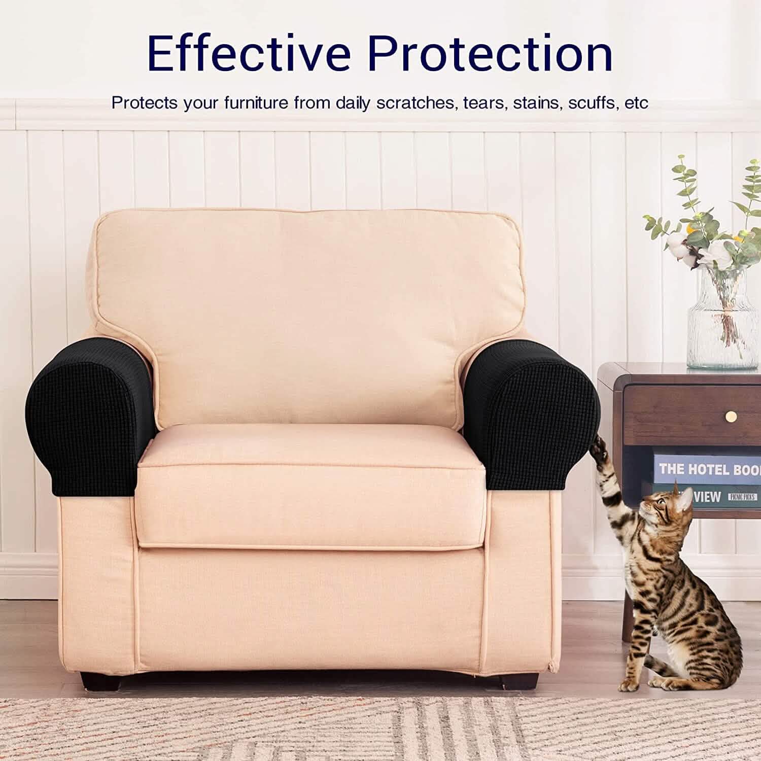 2-Piece: Jacquard Sofa Armrest Slipcover DailySale
