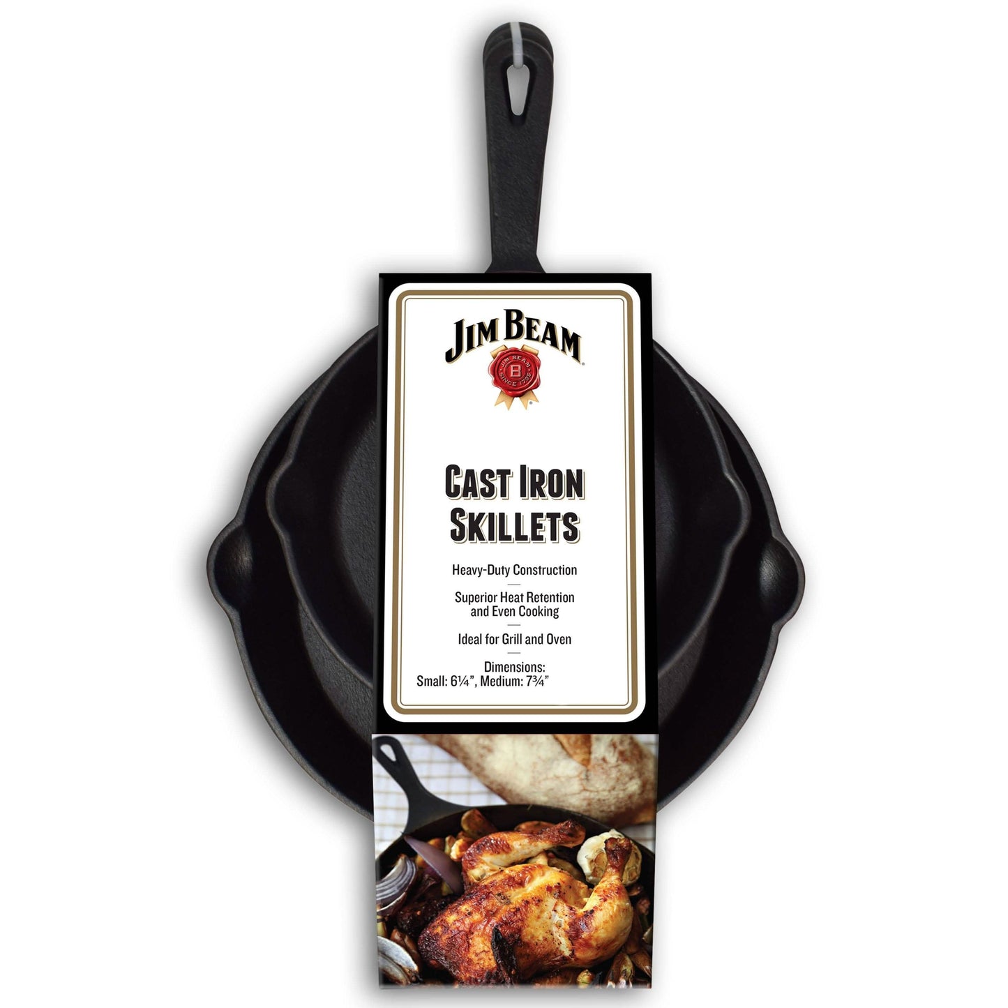 2-Piece: Jim Beam Cast Iron Skillets DailySale
