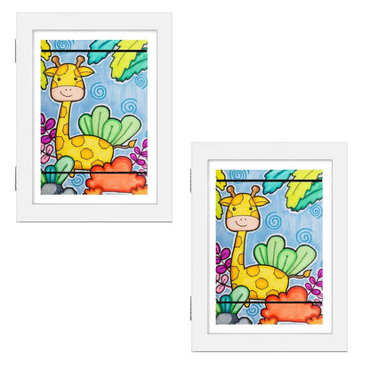 2-Piece: Kids Art Frame Front Opening Wooden Picture Frame DailySale