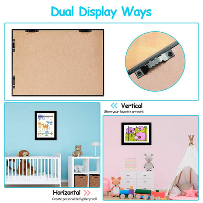 2-Piece: Kids Art Frame Front Opening Wooden Picture Frame DailySale