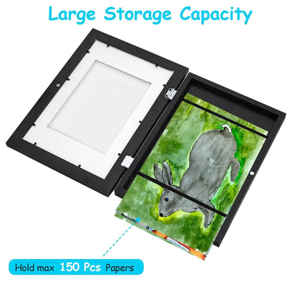 2-Piece: Kids Art Frame Front Opening Wooden Picture Frame DailySale