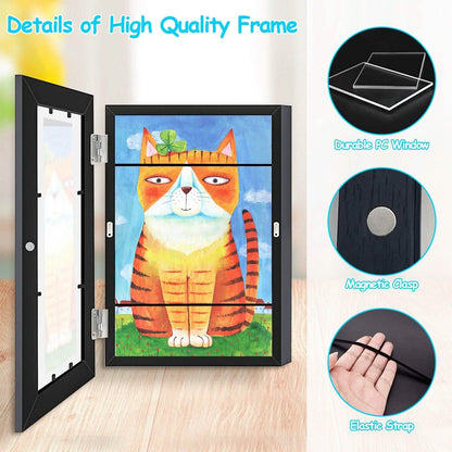 2-Piece: Kids Art Frame Front Opening Wooden Picture Frame DailySale