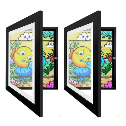 2-Piece: Kids Art Frame Front Opening Wooden Picture Frame DailySale