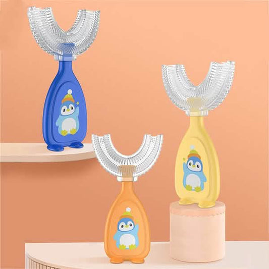 2-Piece: Manual Children's U-Shaped Toothbrush DailySale