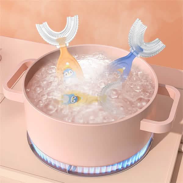 2-Piece: Manual Children's U-Shaped Toothbrush DailySale