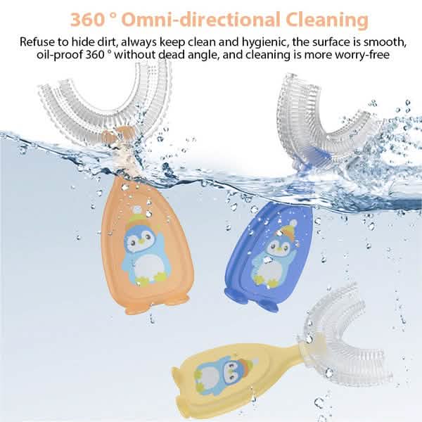 2-Piece: Manual Children's U-Shaped Toothbrush DailySale