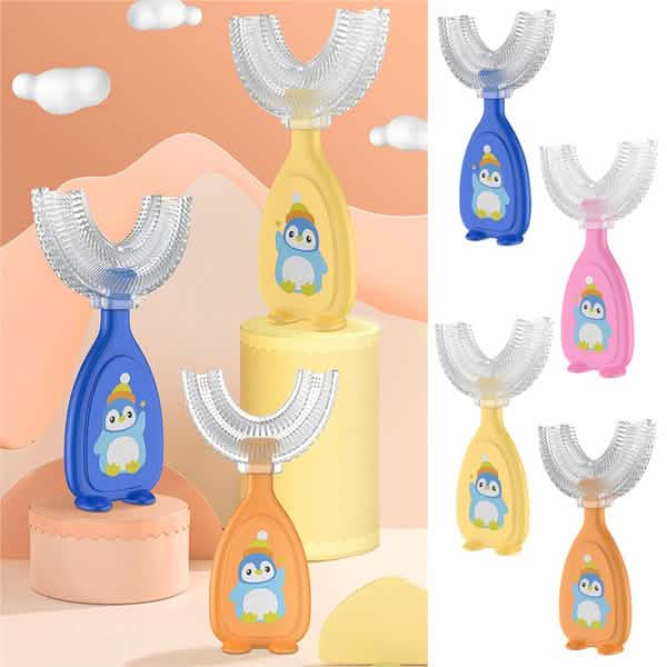 2-Piece: Manual Children's U-Shaped Toothbrush DailySale
