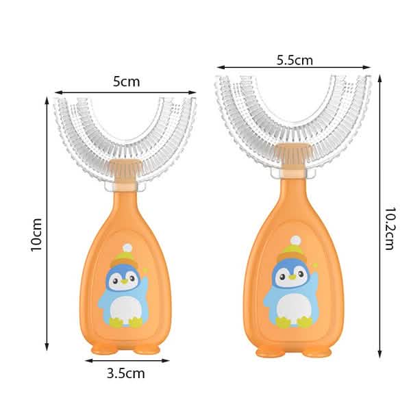 2-Piece: Manual Children's U-Shaped Toothbrush DailySale