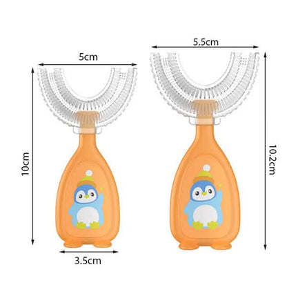 2-Piece: Manual Children's U-Shaped Toothbrush DailySale