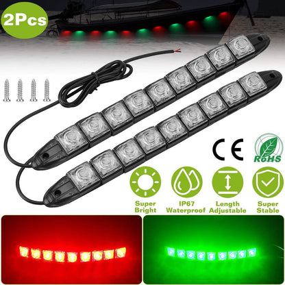 2-Piece: Navigation Marine Boat Strip 9 LED Lights DailySale