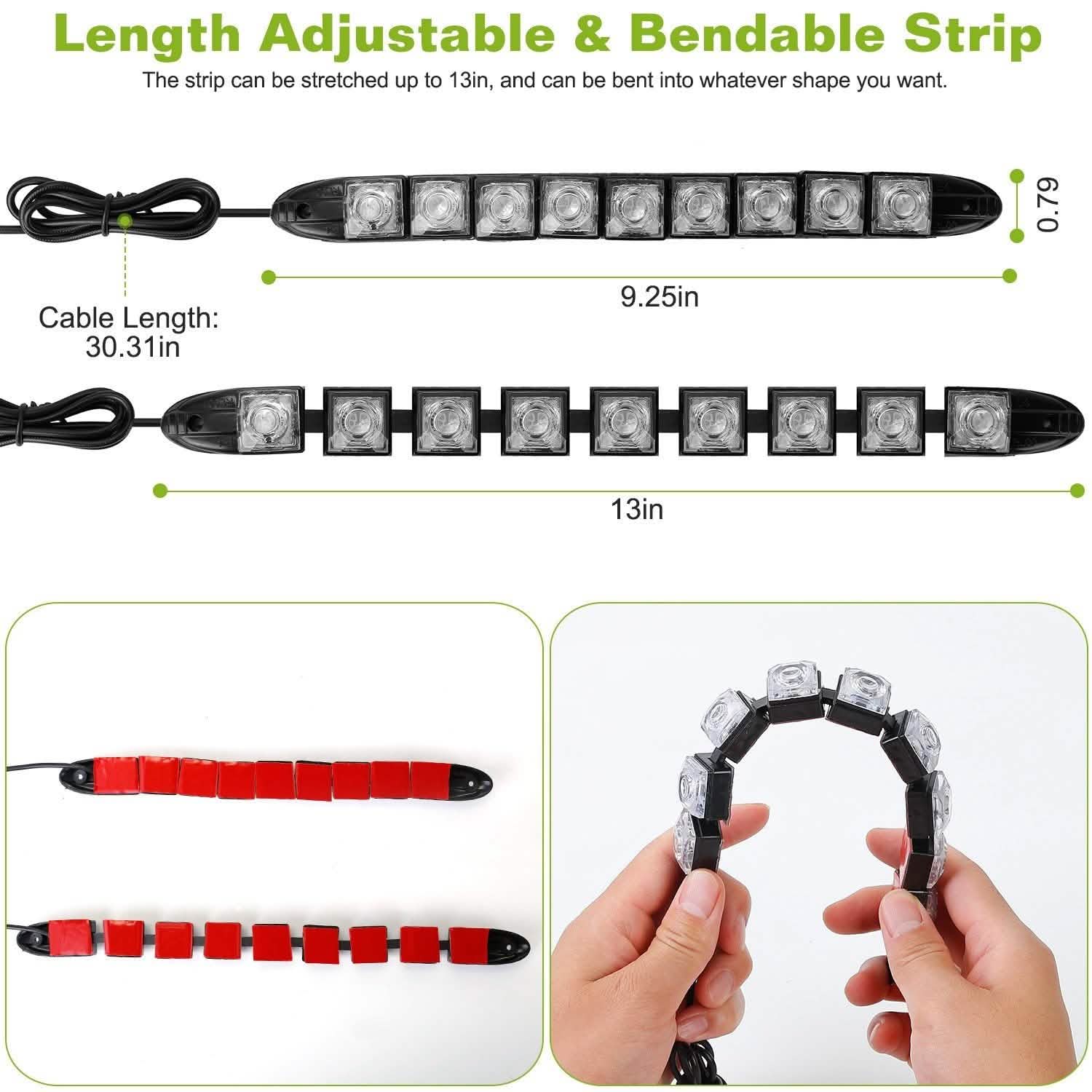 2-Piece: Navigation Marine Boat Strip 9 LED Lights DailySale
