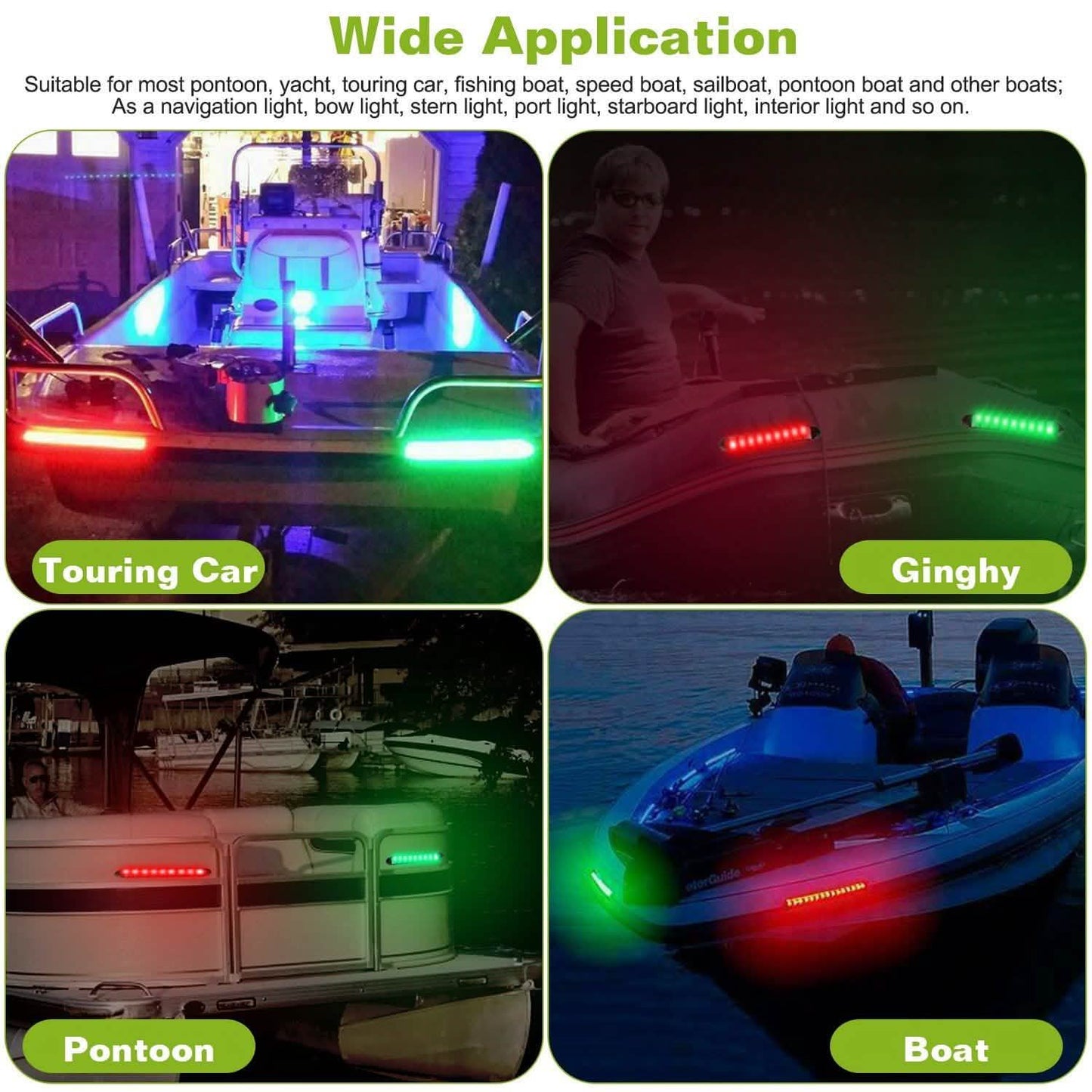 2-Piece: Navigation Marine Boat Strip 9 LED Lights DailySale