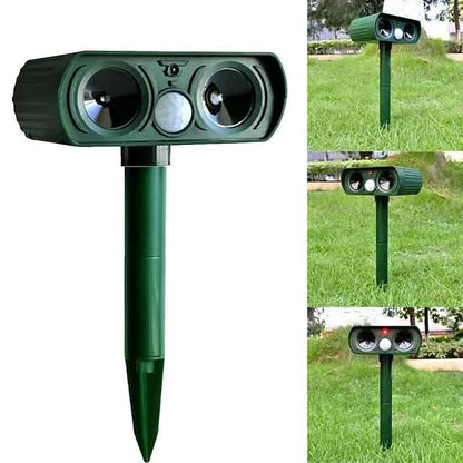 2-Piece: Outdoor Solar Ultrasonic Pest Repeller DailySale