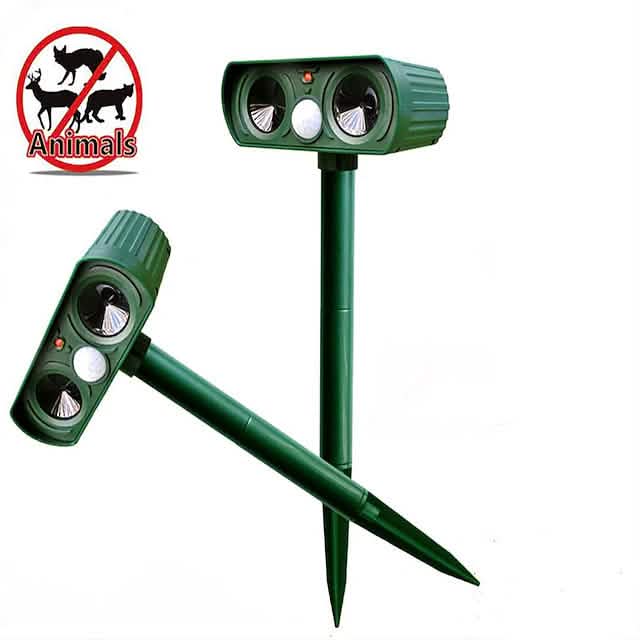 2-Piece: Outdoor Solar Ultrasonic Pest Repeller DailySale