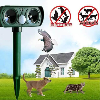2-Piece: Outdoor Solar Ultrasonic Pest Repeller DailySale