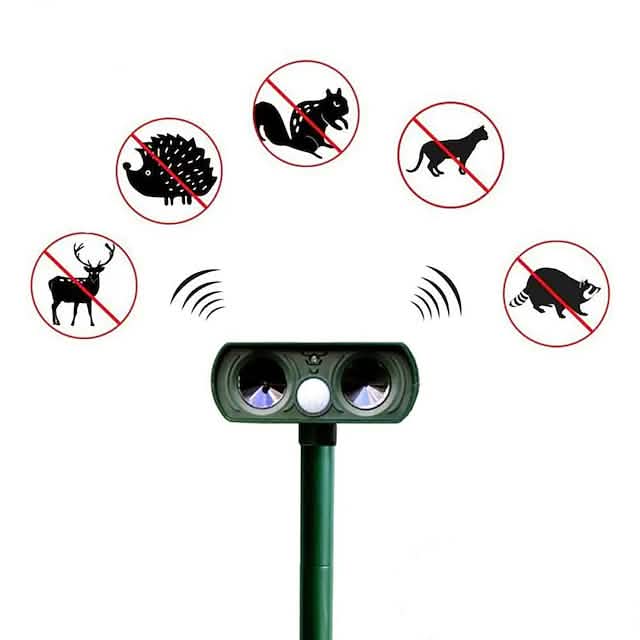 2-Piece: Outdoor Solar Ultrasonic Pest Repeller DailySale
