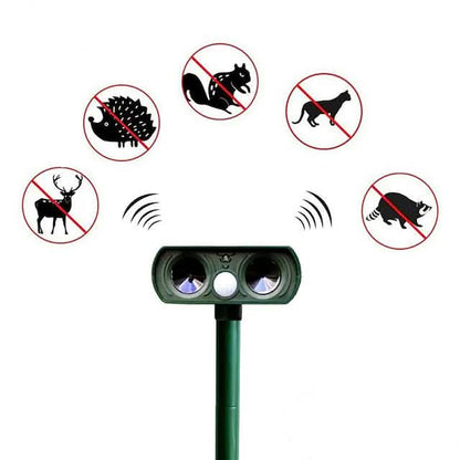2-Piece: Outdoor Solar Ultrasonic Pest Repeller DailySale