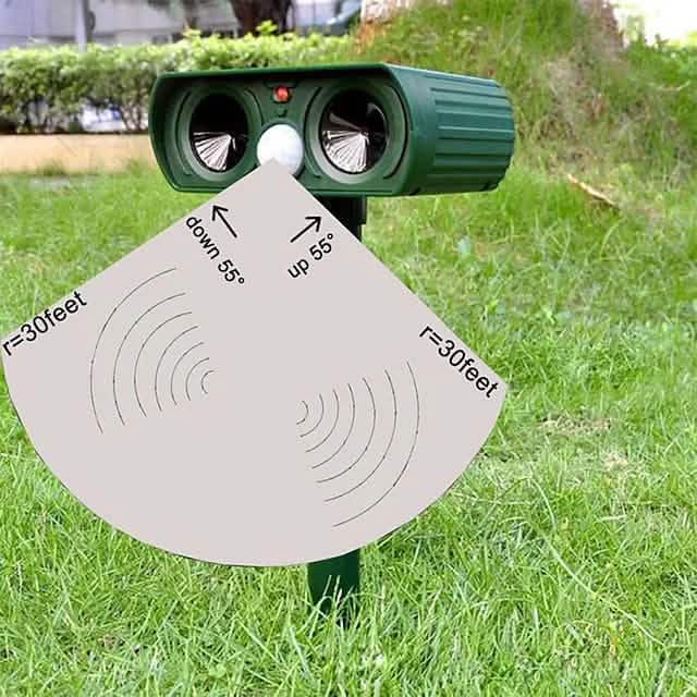 2-Piece: Outdoor Solar Ultrasonic Pest Repeller DailySale